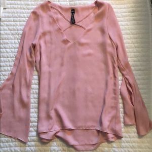 Pink polyester top